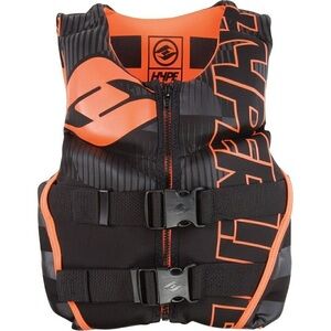 Hyperlite Black and Orange Performance Neoprene Life Jacket
